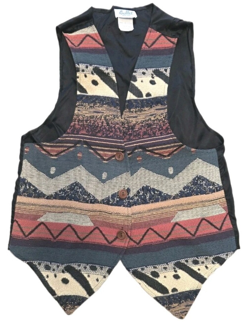 Ballet New York Women’s Western Tapestry Vest Horses Cowboys Size Small Cowgirl
